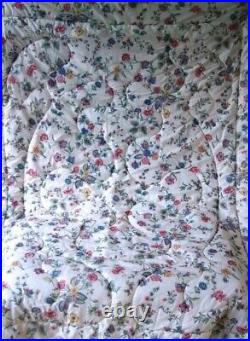 Vintage Laura Ashley Floral Chinese Silk Twin Bed Comforter Set 10 pieces