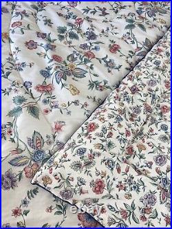 Vintage Laura Ashley Floral Chinese Silk Twin Bed Comforter Set 10 pieces