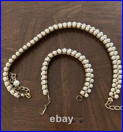 Vintage Matching Pearl Necklace And Bracelet