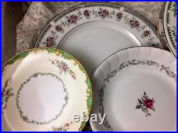 Vintage Mismatched China 6 place sets (dinner, salad plates & pasta bowls) 536