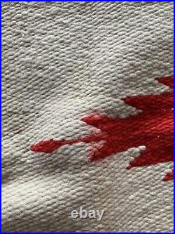 Vintage Native American Red & White Eye Dazzler Wool Rugs Matching Set of 3