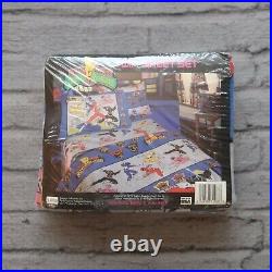 Vintage New 1994 Power Rangers Twin Sheet Set Sealed 90s Bed