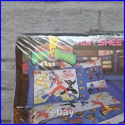 Vintage New 1994 Power Rangers Twin Sheet Set Sealed 90s Bed