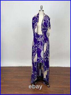Vintage Pierre Cardin Silk chiffon mini skirt and matching maxi vest set