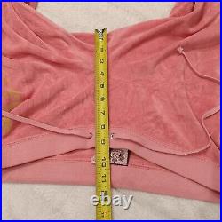 Vintage Pink Juicy Couture Matching Tracksuit Set Medium Jacket Pants Bling Logo