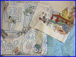 Vintage Rare Peewee Herman Twin Bed Sheet Set 1989 Pee Wee's Playhouse