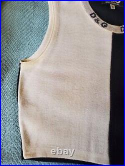 Vintage (S/XS) Dolce & Gabbana D&G Matching 2 Piece Summer Knit Suit