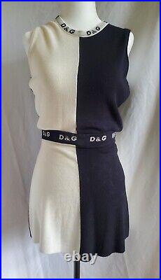 Vintage (S/XS) Dolce & Gabbana D&G Matching 2 Piece Summer Knit Suit