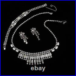 Vintage Signed Kramer Of New York Set Matching Necklace, Earrings And Bracelet