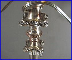 Vintage Silverplate Set Ornate Candelabra & 2 Matching Candlesticks, England