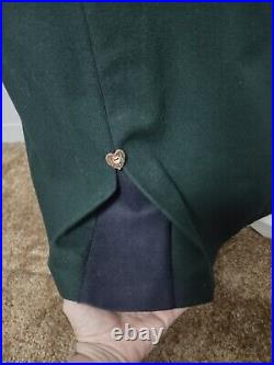 Vintage Tiroler Loden Austria New Wool 2pc Skirt Suit Matching Set Size 38 Green